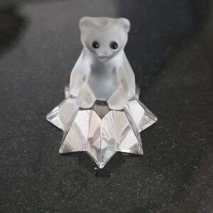 "Goebel" Crystal Bear Figurine on Star